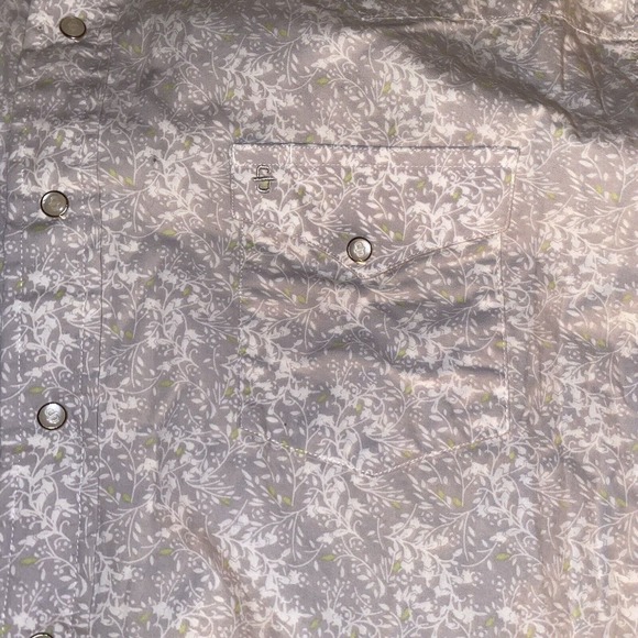 Stetson Shirt Mens XL Grey Logo Pearl Snap Fancy Cowboy Western USA Floral‎ - Picture 3 of 10